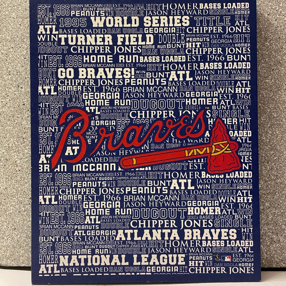 Atlanta Braves Matted Art Deco